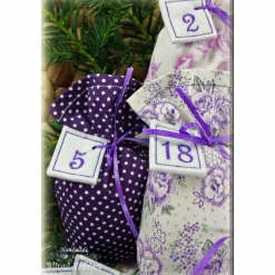 Adventskalender Stoff Säckchen mit gestickten Zahlen für Kinder und Erwachsene, Weihnachten, Advent, verschiedene Farben