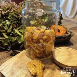 Adventskalender/ Vorratsglas Holzdeckel | Weihnachten | Keksglas |  | Plott | 1270ml | Geschenk zu Weihnachten | Glas