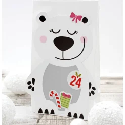 Adventskalender X-Mas Friends zum Befüllen & Basteln DIY Komplettset für Kinder kein Kleber und keine Schere notwendig Weihnachtskalender