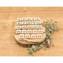 Adventskalender Zahlen aus Holz / Holzzahlen 1 bis 24 / Anhänger Weihnachtskalender