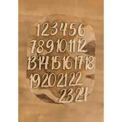Adventskalender Zahlen aus Holz / Holzzahlen 1 bis 24 / Anhänger Weihnachtskalender