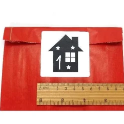 Adventskalender Zahlen große Sticker Häuser Häuschen, 24 Adventskalenderzahlen Aufkleber, by BuntMixxDESIGN