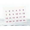 Adventskalender Zahlen Sticker, 3cm rund, weiss LILA Zahlen 1-24 Aufkleber, made by BuntMixxDESIGN