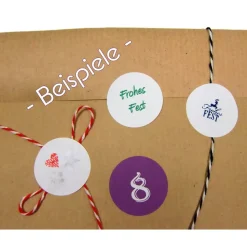 Adventskalender Zahlen Sticker, 3cm rund, dunkelgrau BUNTE Zahlen 1-24 Aufkleber, made by BuntMixxDESIGN