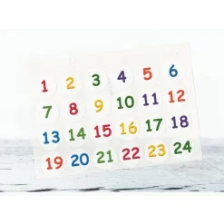 Adventskalender Zahlen Sticker, BUNTE Zahlen, 1-24 Aufkleber, made by BuntMixxDESIGN