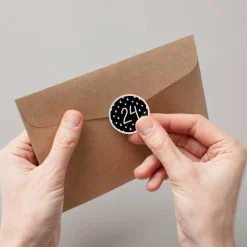 Adventskalender Zahlenaufkleber *Cozy Winter* / 24 runde Aufkleber / ∅ 40 mm