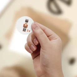 Adventskalender Zahlenaufkleber *Scandi Winter* / 24 runde Aufkleber / ∅ 40 mm