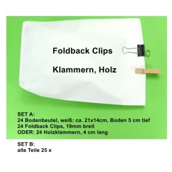 Adventskalender Zuckerstange rot weiss, Kraftpapiertüten, Foldback Klammer Holzklammern, by BuntMixxDESIGN