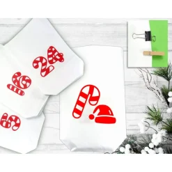 Adventskalender Zuckerstange rot weiss, Kraftpapiertüten, Foldback Klammer Holzklammern, by BuntMixxDESIGN