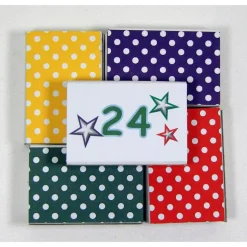 Adventskalender zum Befüllen Mini-Schachteln Schiebeschachtel Punkte Pünktchen bunt grün rot lila Advent