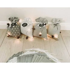 Adventskalender zum Befüllen, Adventskalender mit XL Säckchen, Adventskalender für die ganze Familie