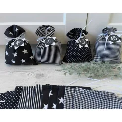 Adventskalender zum Befüllen, Adventskalender mit XL Säckchen, Adventskalender für die ganze Familie