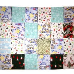 Adventskalender zum Befüllen – Stoff Säckchen mit Zahlen & Band, 24-teilig, Handmade