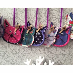 Adventskalenderesäckchen bunt befüllbar Katzenmotiv