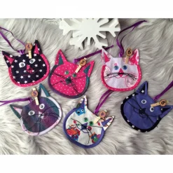 Adventskalenderesäckchen bunt befüllbar Katzenmotiv