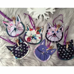 Adventskalenderesäckchen bunt befüllbar Katzenmotiv