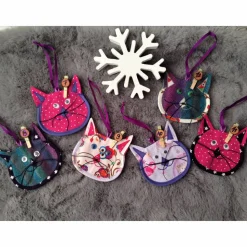 Adventskalenderesäckchen bunt befüllbar Katzenmotiv