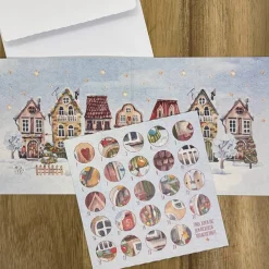 Adventskalender-Karte mit Wimmelbild – kreative Weihnachtskarte zum Suchen, Staunen & Verschenken