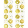 Adventskalender-Set in Gold, Natur und Weiß