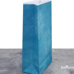 Adventskalender-Tüten mit Stern-Design blau-türkis zum Befüllen – 24 handgefertigte Papiertüten mit Mandalas