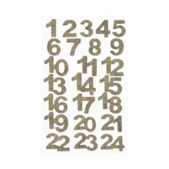 Adventskalenderzahlen Filz natur-meliert