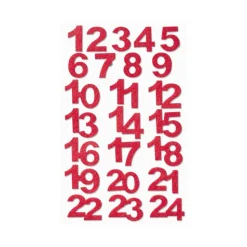 Adventskalenderzahlen Filz rot