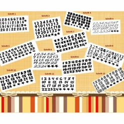 Adventskalenderzahlen zum Aufbügeln