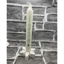 Adventskerze mit Kerzenhalter | Weihnachtskerze | Kerze | Adventskranz