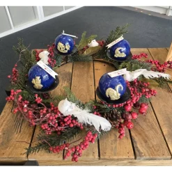 Adventskerzen - Weihnachtskerzen 4-er Set - Blau -