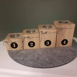 Adventskranz / Adventsbalken aus Holz