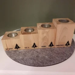 Adventskranz / Adventsbalken aus Holz
