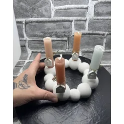 Adventskranz | Runde bobbel | mit Kerzen | Advent