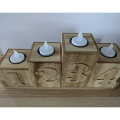 Adventskranz Adventskalender aus Holz – 4 Varianten, handgemacht
