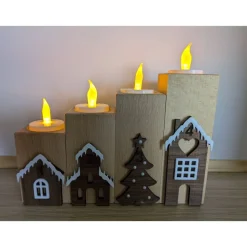 Adventskranz Adventskalender aus Holz – 4 Varianten, handgemacht