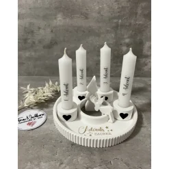 Adventskranz, Adventskerzen, Weihnachtsteller, Weihnachtsset, Raysin, Deko, Dekoteller, Adventszauber, Kerzen, Dekoidee,