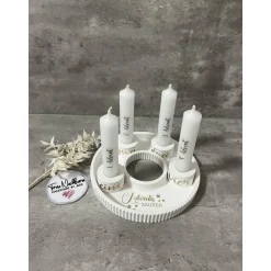 Adventskranz, Adventskerzen, Weihnachtsteller, Weihnachtsset, Raysin, Deko, Dekoteller, Adventszauber, Kerzen, Dekoidee,