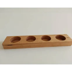 Adventskranz aus Holz, Teelichthalter 4