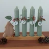 Adventskranz aus Holz, Teelichthalter 4+