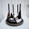 Adventskranz exklusiv schwarz silber