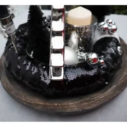 Adventskranz exklusiv schwarz silber