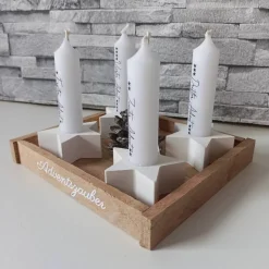 Adventskranz klein – Moderner Mini Adventskranz to Go aus Raysin, handgefertigt & individuell