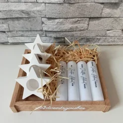 Adventskranz klein – Moderner Mini Adventskranz to Go aus Raysin, handgefertigt & individuell