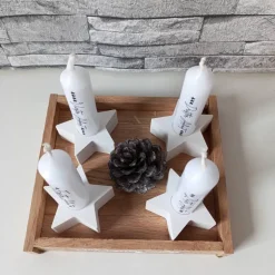 Adventskranz klein – Moderner Mini Adventskranz to Go aus Raysin, handgefertigt & individuell