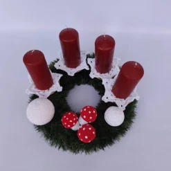 Adventskranz mit echten Kerzen