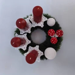 Adventskranz mit echten Kerzen
