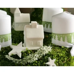 Adventskranz Moos mit Haus