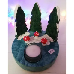 Adventskranz Tannen und Pilze