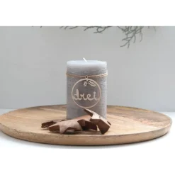 Adventskranz Zahlen Holz 1–4 in Schreibschrift mit Ilex-Blättern – handgemachte Holzzahlen, natürliche Weihnachtsdeko