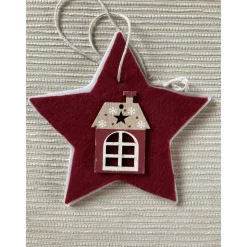 Adventssterne, 3-D-Sterne mit Haus-Motiv in zwei Varianten