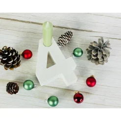 Adventszahlen, Adventskranz, Zahlen aus Raysin, Kerzenhalter Advent